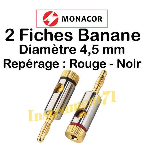 Paire fiches banane plaque - paire,