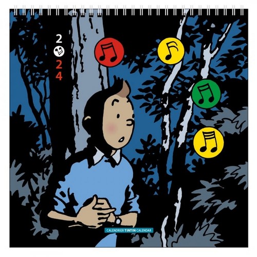 Calendrier mural 2024 tintin - mural,
