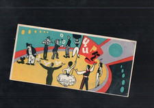 old paper large label Russian matchbox circus antique