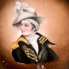 Rare Assiette Porcelaine Paris Général CHARETTE portrait Peint Guerre De Vendée