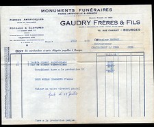 BORGES (18) FUNERARY MONUMENTS ""GAUDRY Brothers & Sons"" in 1950
