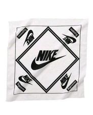 FW19 Supreme Nike Bandana Blanc Coton Noir Écharpe 21.25 " x Accessoire Neuf