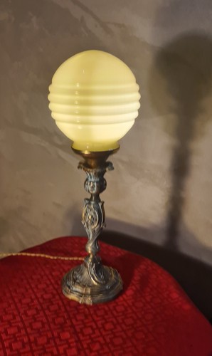 Lampe bronze style rocaille - lampe,