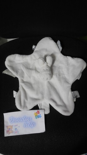 Doudou plat âne paco blanc - doudou,