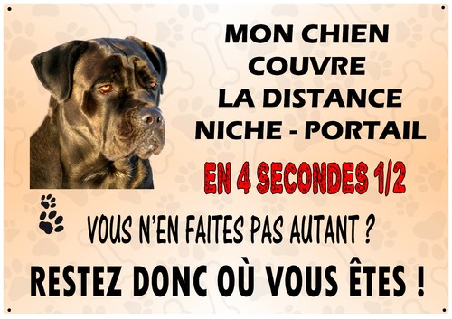 Plaque attention chien cane - plaque,