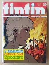 - TINTIN L'HEBDOPTIMISTE. ALBUM / RECUEIL n°10 AVEC TRANSFERT + POSTER  - 1974