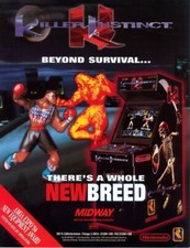 Killer Instinct Arcade Game FLYER Original UNUSED 1994 Video Retro Promo Art