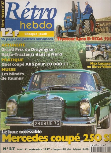 Retro hebdo mercedes 250 - 27,
