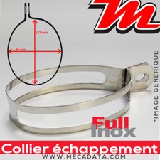 Collier de fixation oval pour silencieux 98x123 mm échappement moto Laser