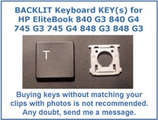 BACKLIT Keyboard KEY for HP EliteBook 840 G3 G4 745 G3 G4 848 G3 G4 & 820 G3