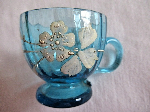 Ancien verre gobelet a - ancien,