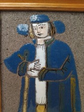 Gentleman Enameled Lava Stone Painting