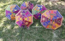 Pack of 10 PCs Handmade Beautiful Umbrella Sun Parasol Multicolored Umbrella 