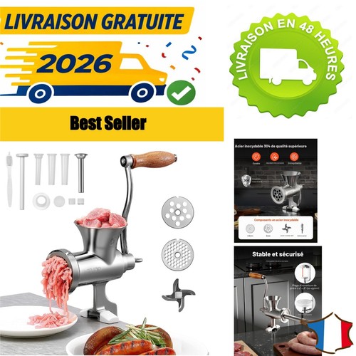 Hachoir viande manuel - à, vevor