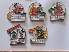 lot of 5 different pins disney eurodisney