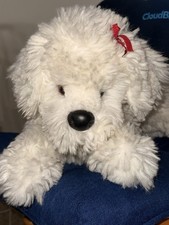 Vtg Douglas Cuddle Toys Plush Marcelle Bichon Frise Puppy Dog Stuffed Animal 22”