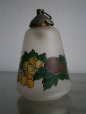 Tulip lighting fixture art deco enameled glass decor summer fruits lamp 1930 old