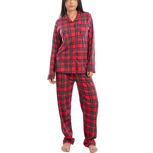 Pyjama femme écossais rouge - pyjama,