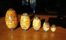 oeufs peints bois laqué