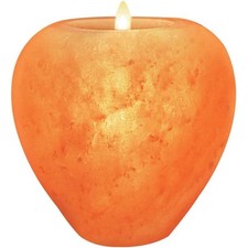 Support de bougie chauffe plat en sel - forme pomme - 