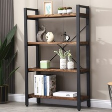 Solid Wood Bookshelf,4 Tier