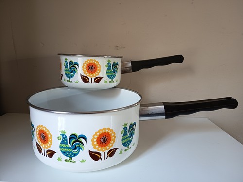 Casserole émaillée vintage - casserole,