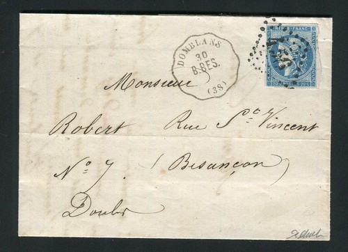 Rare lettre domblans pour - rare, de
