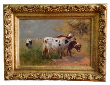 Antique Landscape Cattle Oil