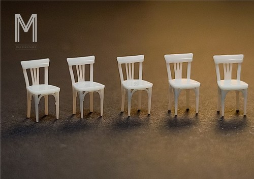 5pcs 87 ho chair - 5pcs,