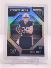 BROCK BOWERS 2024 PANINI PRIZM ROOKIE GEAR PATCH SILVER #RG-BBS RC Q5333