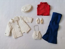 TENUE COMPLÈTE "DANS LE VENT" POUR POUPÉE CATHIE BELLA - Année 1967