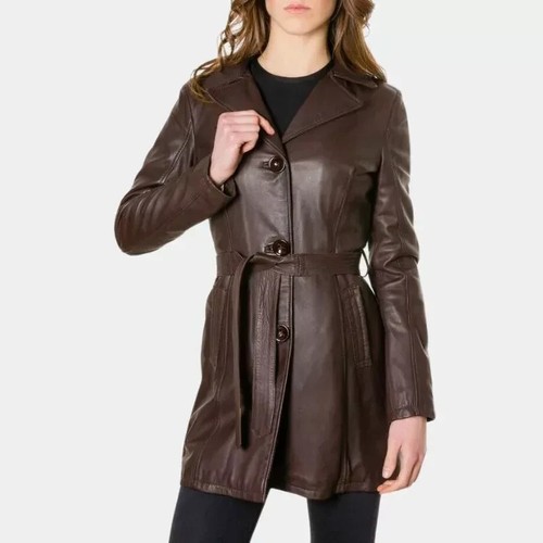 Trench coat femme - en, cuir