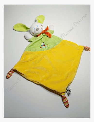Doudou lapin jaune - doudou,