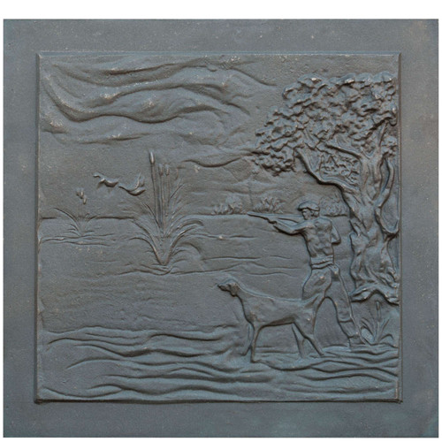 Plaque cheminée fonte - plaque, de
