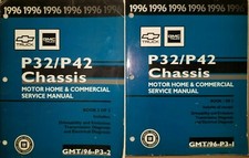 Chevrolet GMC P32 P42 1996 châssis camion atelier manuel d'entretien camping-car d'origine