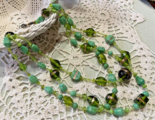 Collier cascade vintage murano - collier,