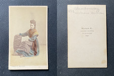 Roman Bendowski, Pau, Charbonnière des environs de Pau, 1872, watercolor CDV wine