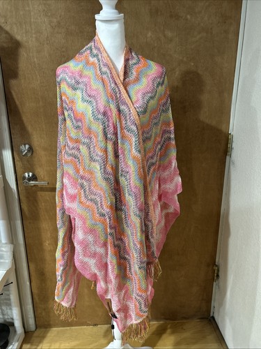 Missoni multi color knit shawl - color,
