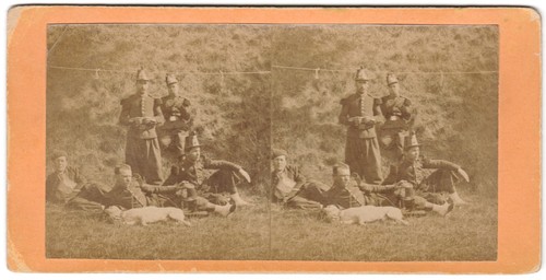Chasseurs pied avec leur - chasseurs,