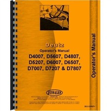 Deutz Allis D4007 D4507 D4807 D5207 D6007 D6507 D7007 D7207 D7807 Tractor Manual