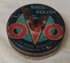 Boite Cirage Ancienne Polish  Ovo J.P Montrouge
