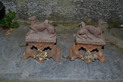 Chenets aux lévriers