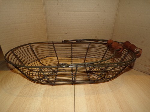 Ancien panier oeuf - à, métal