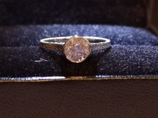 Ancienne bague de fiançailles taille européenne diamant et or blanc, taille H/4,5, valeur supérieure...