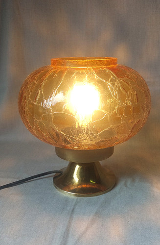 Lampe pied laiton globe - en,