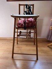 chaise haute bébé en Bois 