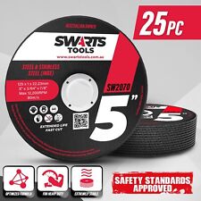 25 x 5" 125MM CUTTING DISC WHEEL THIN ANGLE GRINDER CUT OFF METAL STEEL FLAP