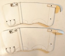 paire de guêtre  cuir blanc