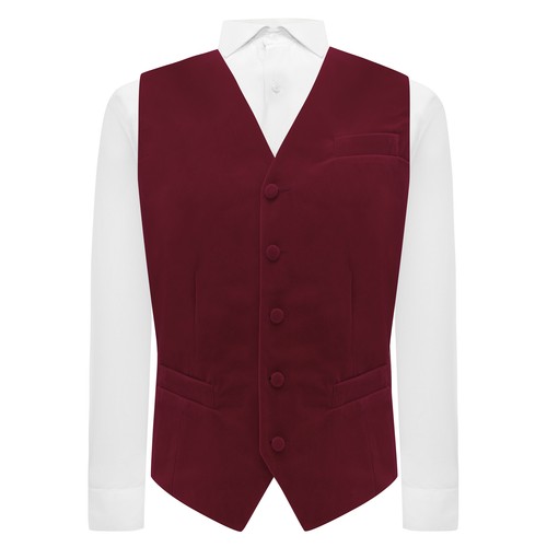 Velours bordeaux gilet - bordeaux,