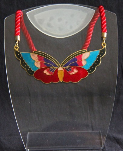 Collier papillon émail - papillon, en